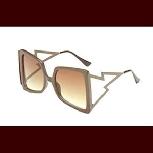 Brown Oversized Trendy Sunnies